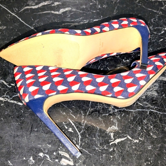 Nine West Stylish Women's Heels in Red and Blue Size 10M - Picture 6 of 11